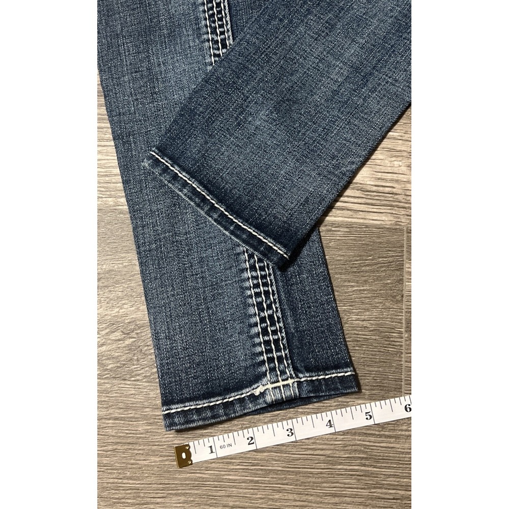 Rock Revival Jessica Flap Pocket Embroidered Low Rise Skinny Jeans SZ 24 (25x31) - Picture 10 of 10